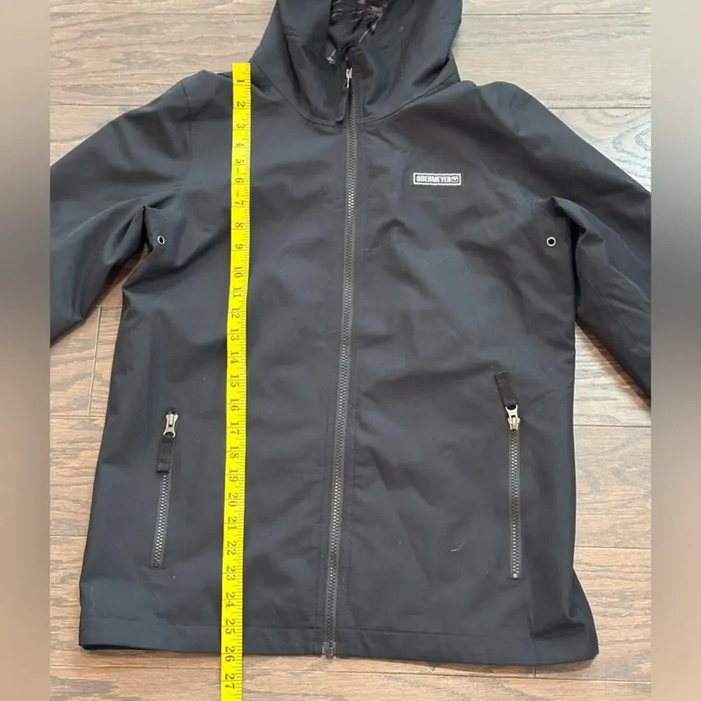 Obermeyer Boys The Heritage Collection Black Wind Breaker Jacket Size Large